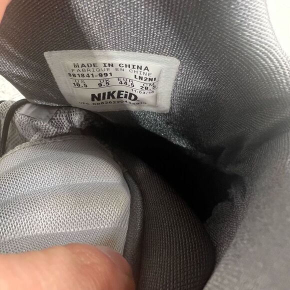 Nike Mens Zoom‎ Hyperdunk TB Sneaker Basketball Athletic Shoes Gray Size 10.5 - Picture 8 of 8